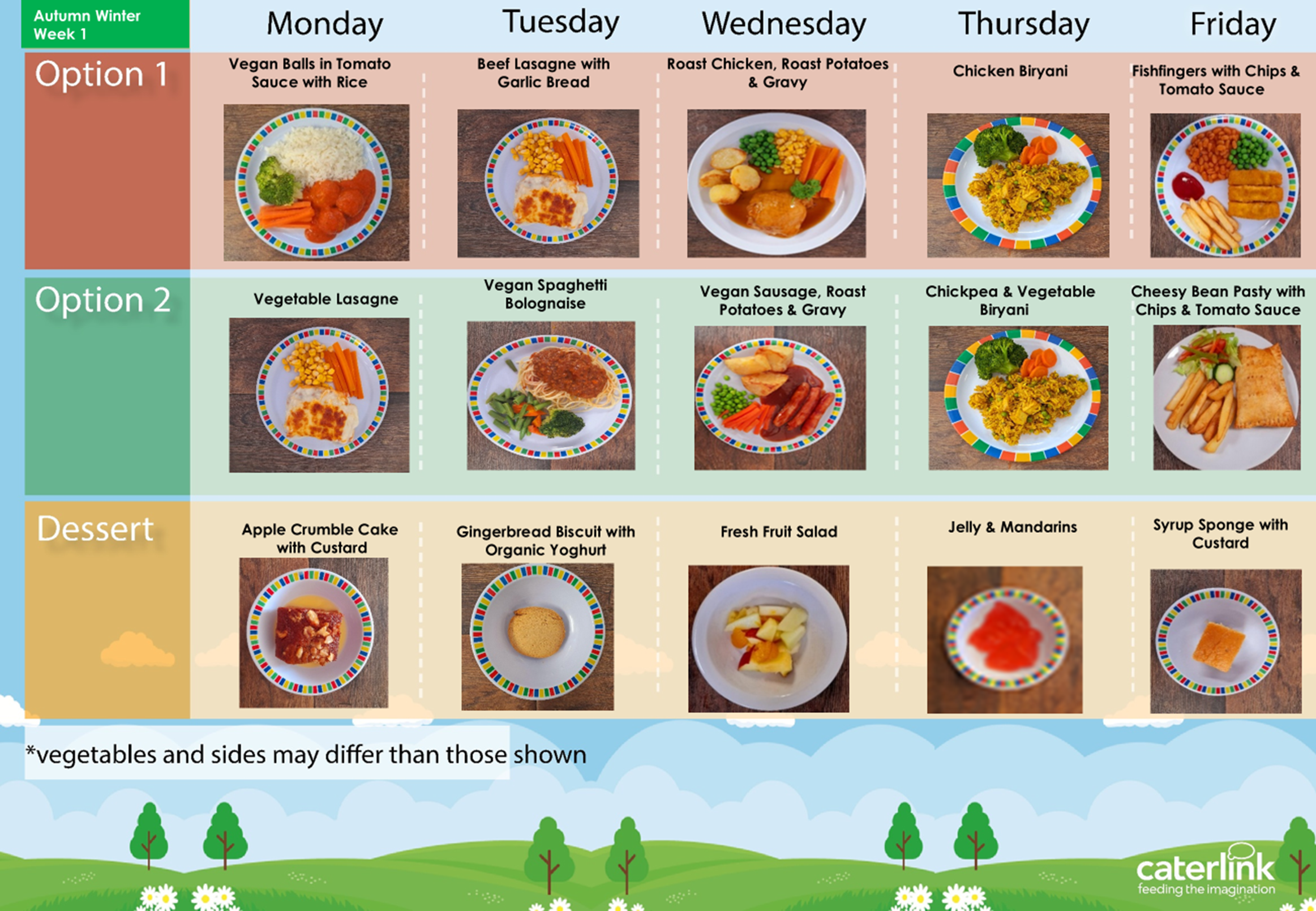 Week 1 picture menu